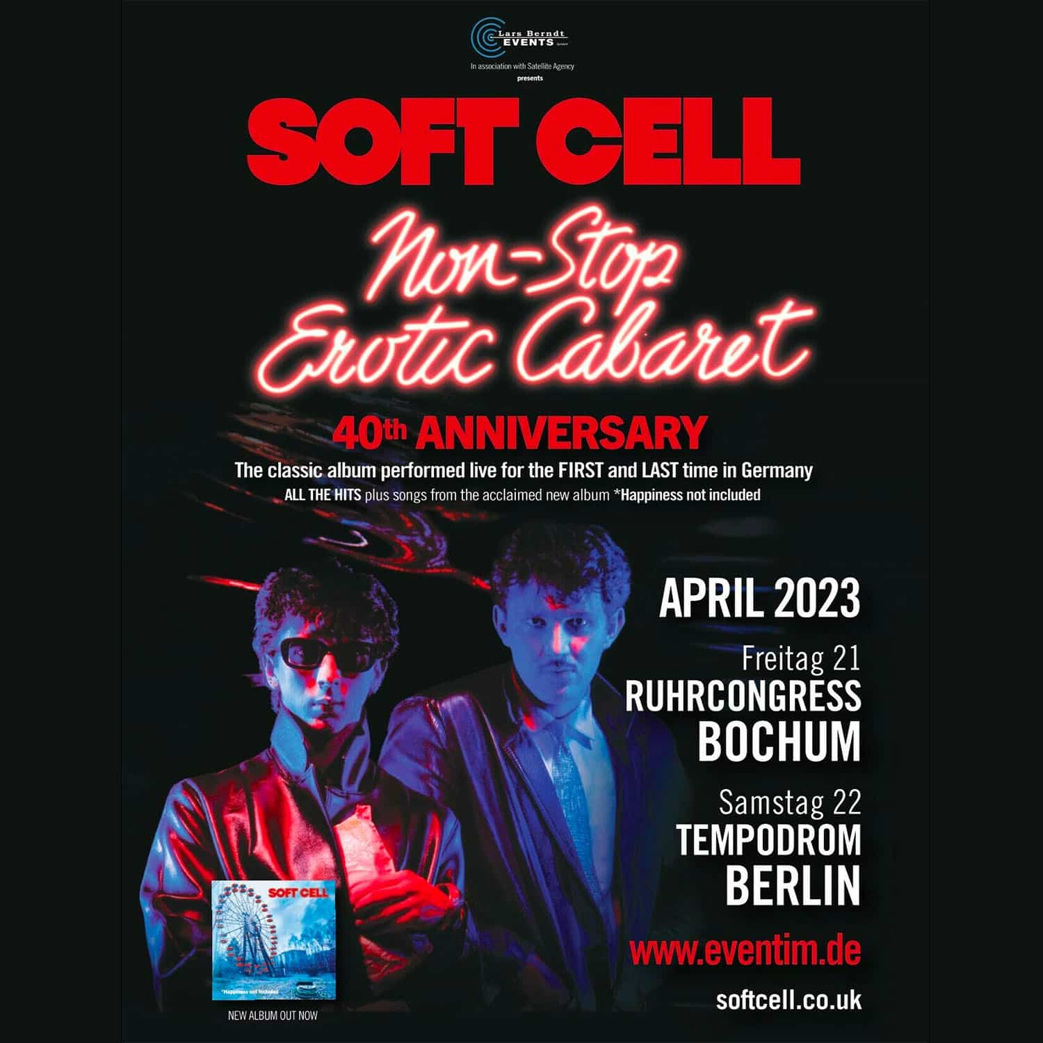 Soft Cell Tour 2023 Exklusive DeutschlandKonzerte